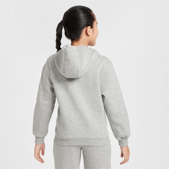 Boys Nike K NSW Clb FLC H in Dk Grey Heather - Image 2