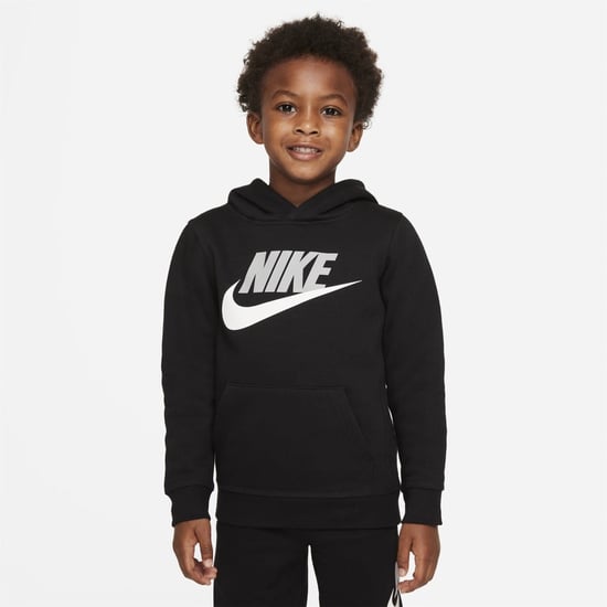 Boys Nike Club Hybrid Pull Over Hoodie Infant Boys in Black - Image 1