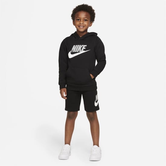 Boys Nike Club Hybrid Pull Over Hoodie Infant Boys in Black - Image 6