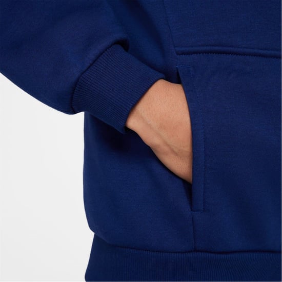 Boys Nike Haaland Hooded Regular Fit Sweatshirt in Navy/Orange - Image 6