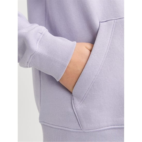 Boys Jack and Jones Star Lettering Hooded Neck Sweatshirt in Lavender - Image 3