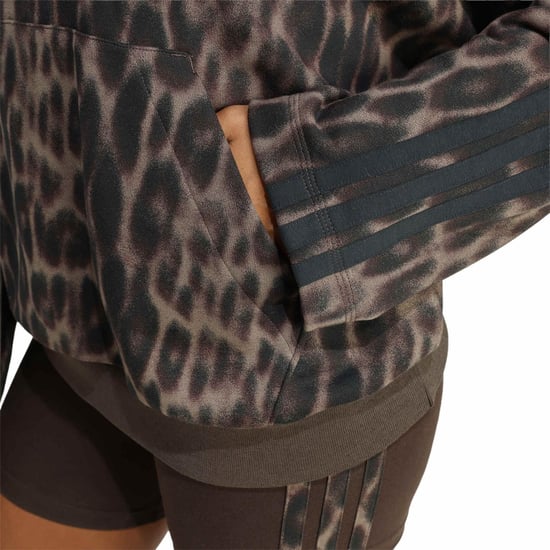 Women's adidas W Aop Ft Hoody in Multicolor/Eart - Image 5