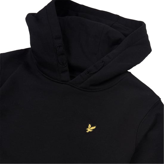 Boys Lyle and Scott Hooded Regular Fit Sweatshirt Tops in Black - Image 2