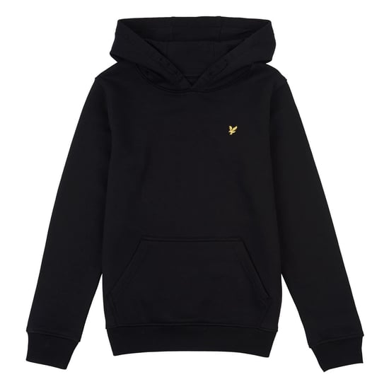 Boys Lyle and Scott Hooded Regular Fit Sweatshirt Tops in Black - Image 3