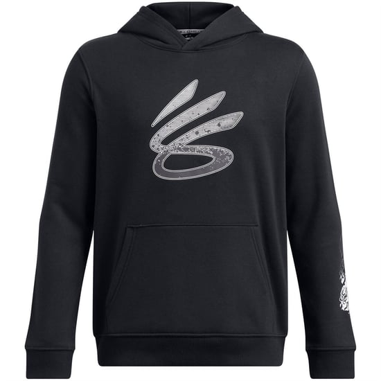 Boys Under Armour Curry Splash Hoodie Hoody in Black - Image 1