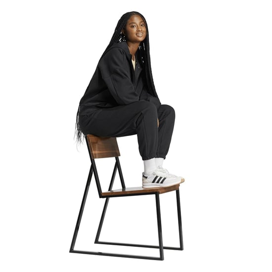 Women's adidas W Fi Sl FulL-Zipullover Hoody in Black - Image 6