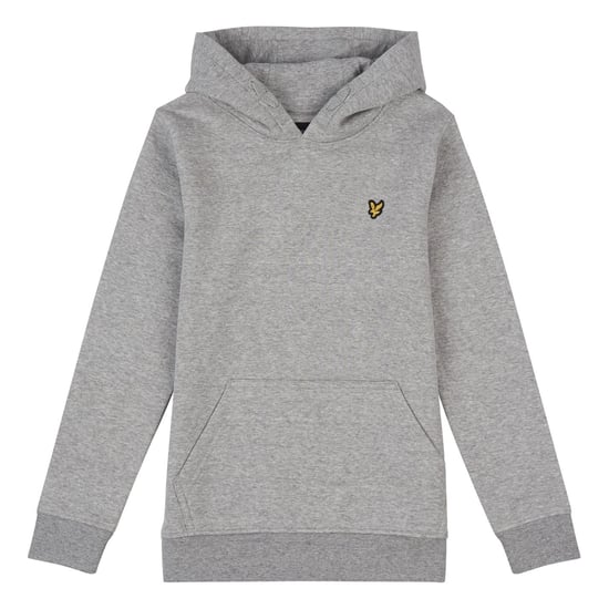 Boys Lyle and Scott Hooded Regular Fit Sweatshirt Tops in Grey Heather - Image 1