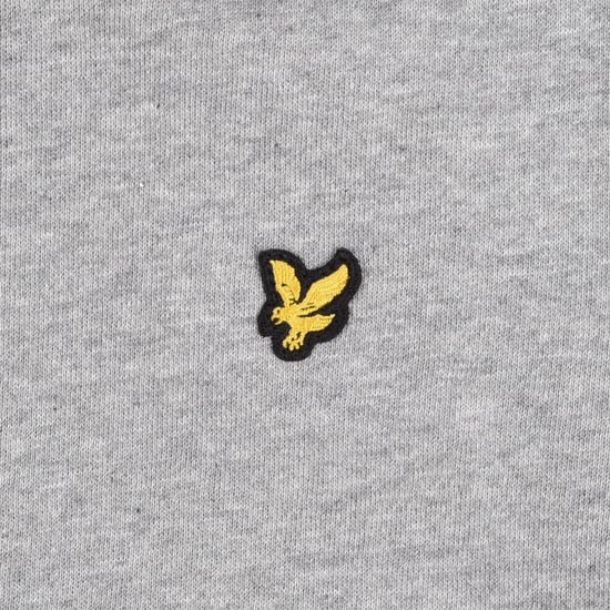 Boys Lyle and Scott Hooded Regular Fit Sweatshirt Tops in Grey Heather - Image 3