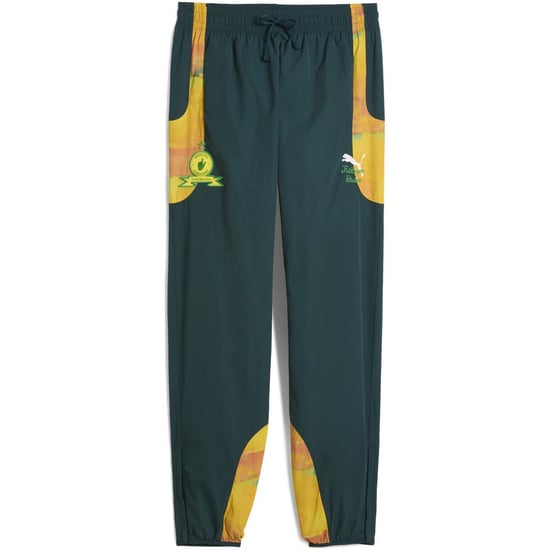 Men's Puma Mamelodi Sundowns Tracksuit Bottoms in Green Terrai - Image 1