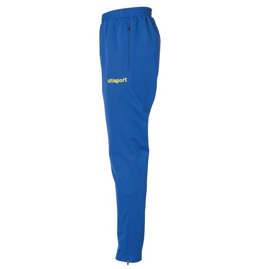 Boys Uhlsport Score Zipped Pocket Slim Fit Pants in Blue/Lime - Image 2