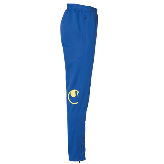 Boys Uhlsport Score Zipped Pocket Slim Fit Pants in Blue/Lime - Image 4