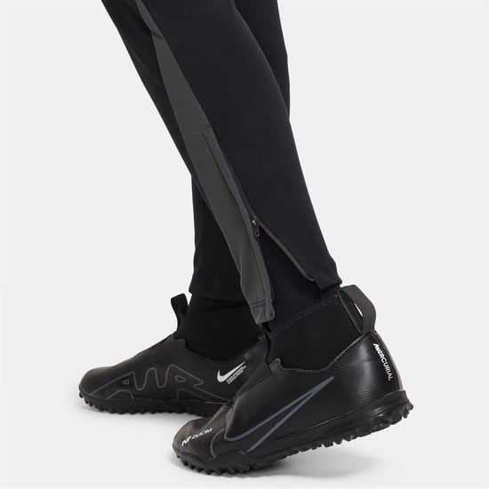 Boys Nike Acad Solid Patterned Slim Track Pants in Black Reflect - Image 3