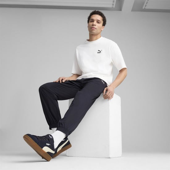 Men's Puma Ess Woven Pants Cl Jogger Mens in Puma Navy - Image 5