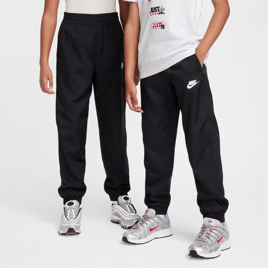 Boys Nike K Nsw Clb Wvn J in Black/White - Image 3