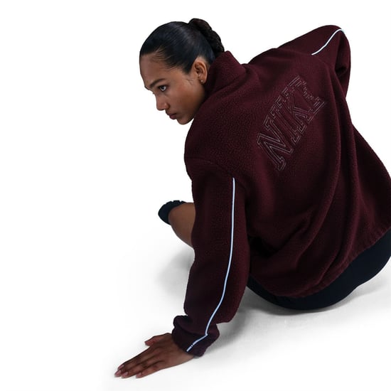 Women's Nike Sherpa FZ in Burgundy Crush - Image 3