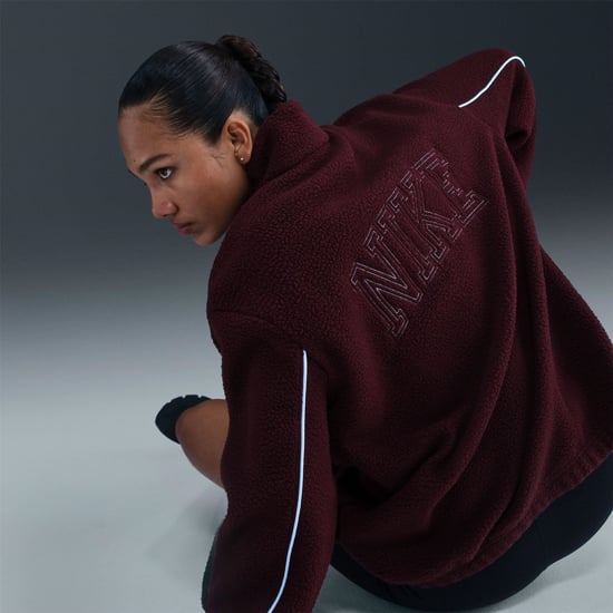 Women's Nike Sherpa FZ in Burgundy Crush - Image 4