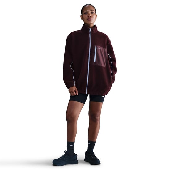 Women's Nike Sherpa FZ in Burgundy Crush - Image 5