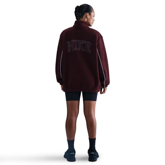 Women's Nike Sherpa FZ in Burgundy Crush - Image 6