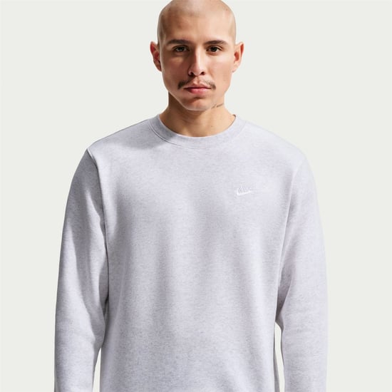 Men's Nike Sportswear Club Crew in Birch Heather - Image 1