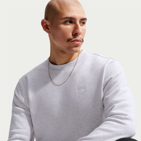 Men's Nike Sportswear Club Crew in Birch Heather - Image 5