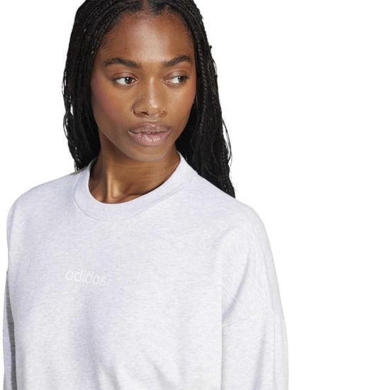Women's adidas W Lin Ft Swt in Light Grey He - Image 5