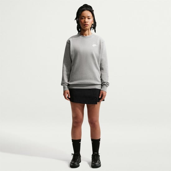 Men's Nike M Nsw Clb Crw T in Dk Grey Heather - Image 5
