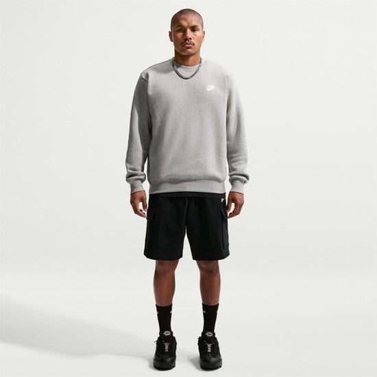 Men's Nike M Nsw Clb Crw T in Dk Grey Heather - Image 6