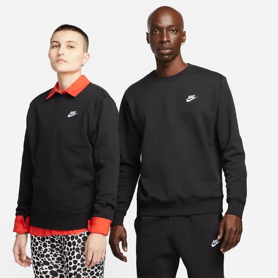 Men's Nike M Nsw Clb Crw T in Black/White - Image 3