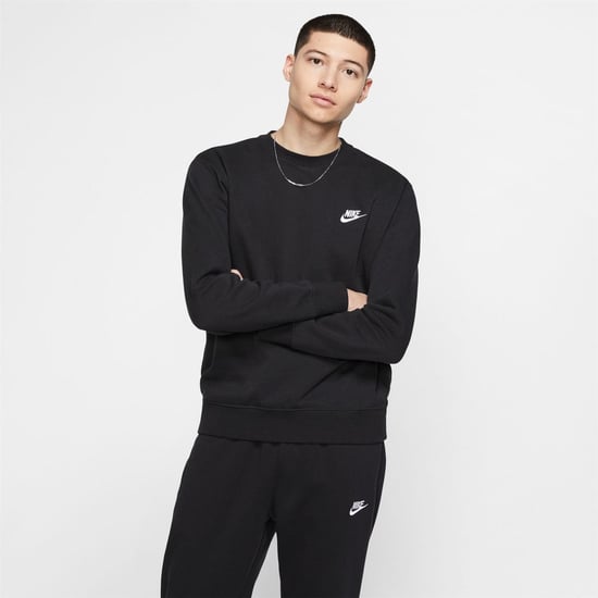 Men's Nike M Nsw Clb Crw T in Black/White - Image 5