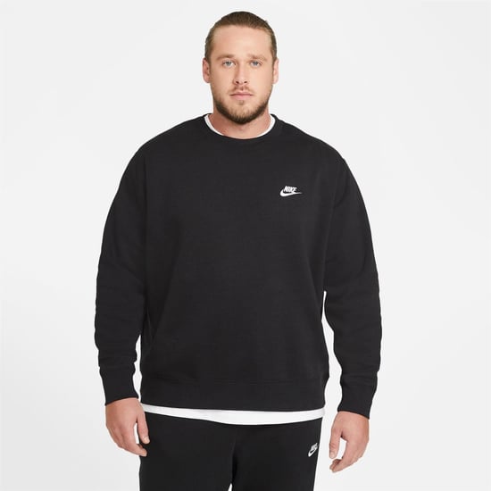 Men's Nike M Nsw Clb Crw T in Black/White - Image 6