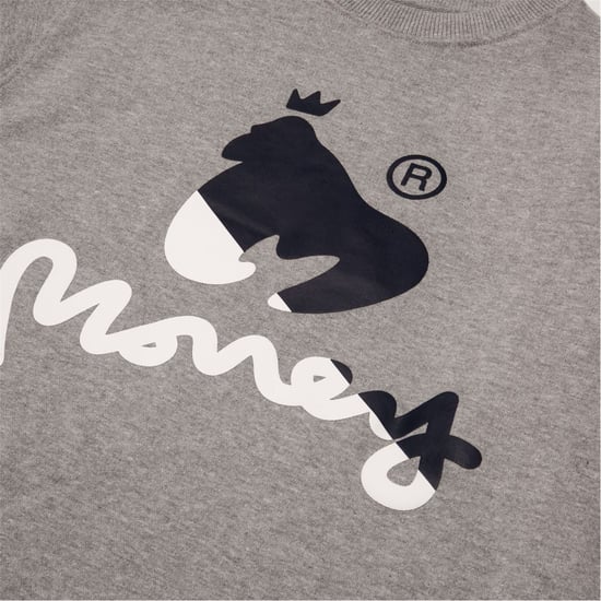Boys Money Chenille Crew Jnr in Grey - Image 3