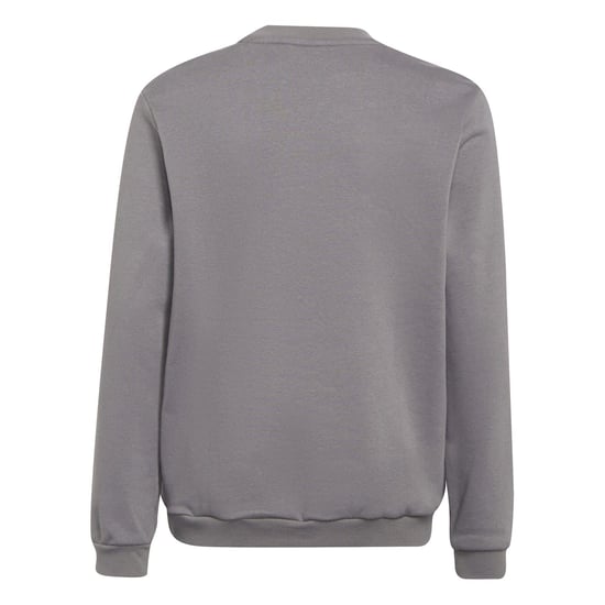 Boys adidas Kids Crew Neck Ribbed Collar Long Sleeve Sweatshirt in Grey Four - Image 2
