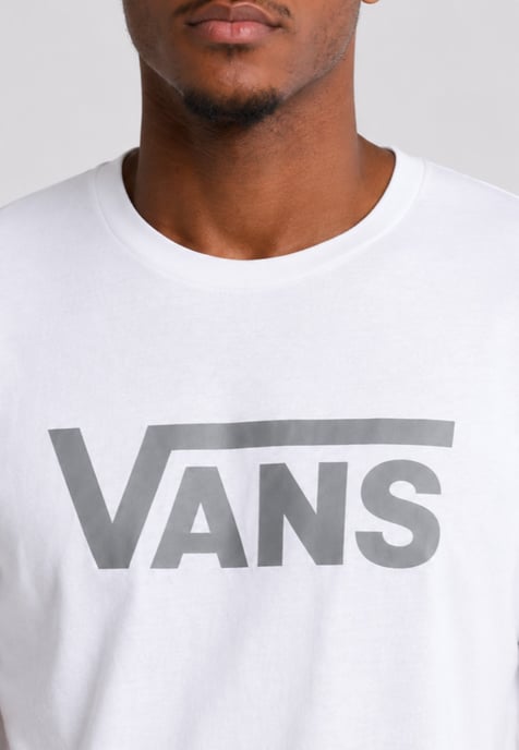 Vans Mens Classic Logo T Shirt in White/Grey - Image 3