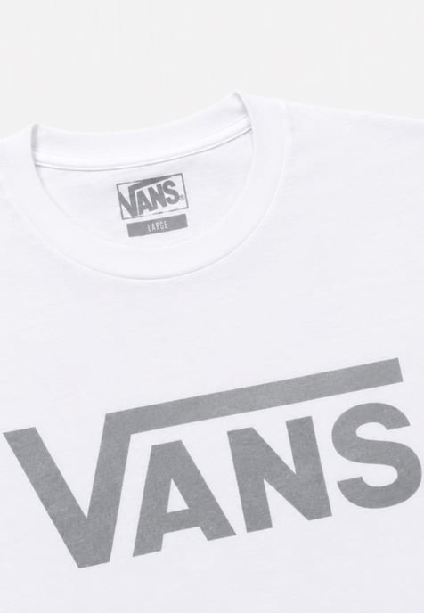 Vans Mens Classic Logo T Shirt in White/Grey - Image 4