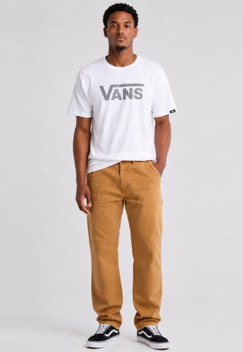 Vans Mens Classic Logo T Shirt in White/Grey - Image 5