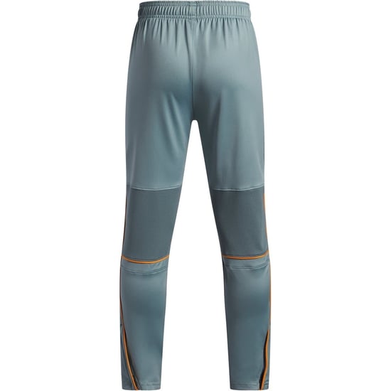 Boys Under Armour Training Tracksuit Bottoms Juniors in Grey/Orange - Image 2