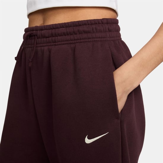 Women's Nike Phoenix Fleece Joggers in Burgundy Crush - Image 5
