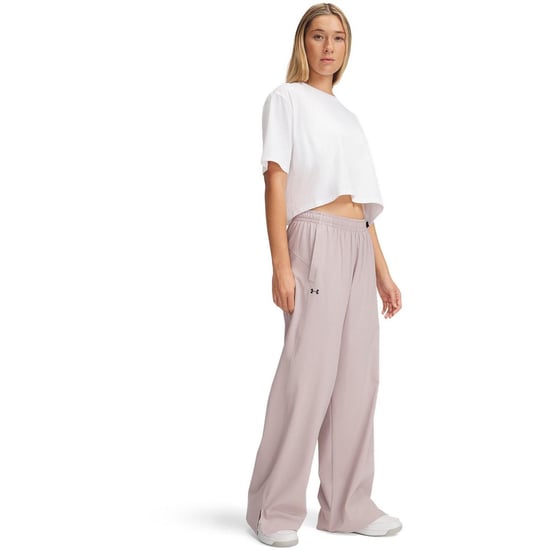 Women's Under Armour Rival Wide Leg pn in Gray - Image 3