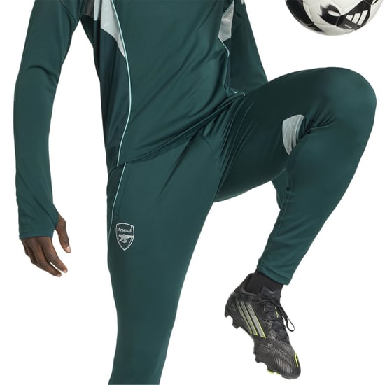 Men's adidas Arsenal Tracksuit Bottoms in Green/Blue - Image 4