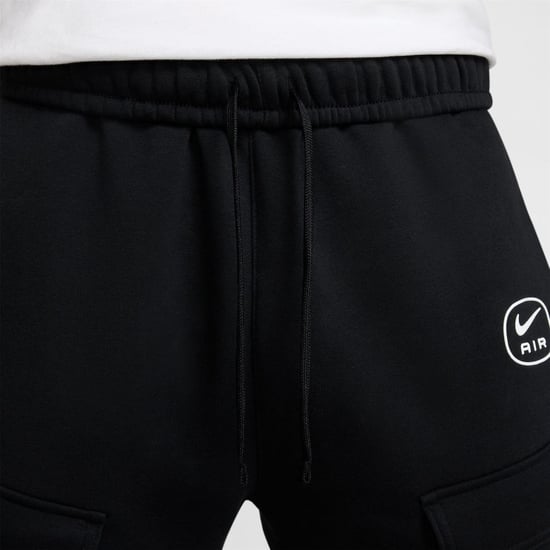 Men's Nike NSW SW AIR CARGO PANT FLC BB in Black/Fir - Image 3