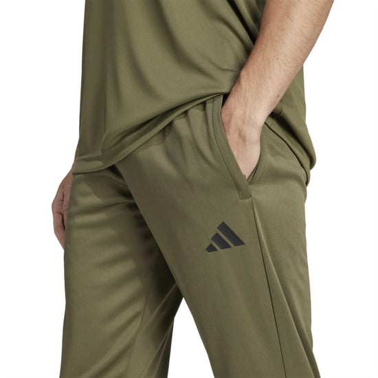 Men's adidas Sereno AEROREADY Regular Slim Tapered Pants in Olive Strata - Image 4