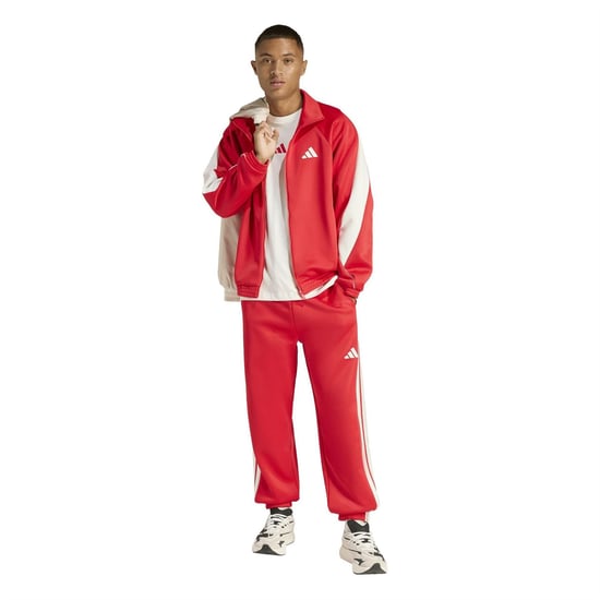 Men's adidas T M Stadium P in Ruby/Off White - Image 6