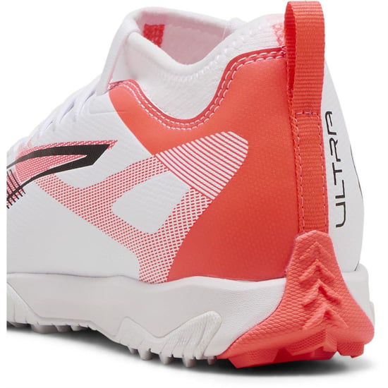 Boys Puma Ultra 5 Match Tt + Mid Jr Astro Turf Football Boots Unisex Kids in White-Bl - Image 5