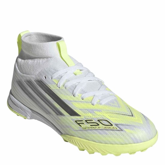 Boys adidas F50 Sparkfusion Football Boots in Ftwr White/Iron - Image 3