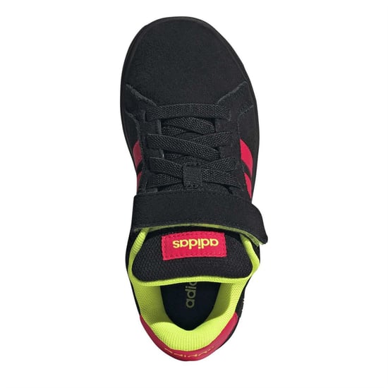 Boys adidas Grand Court Trainers in Core Black/Luci - Image 5