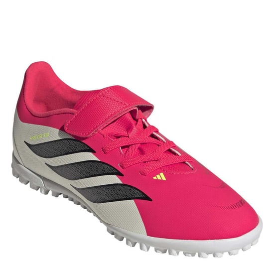 Boys adidas Pred Clb H And L in Lucid Red/Core - Image 3