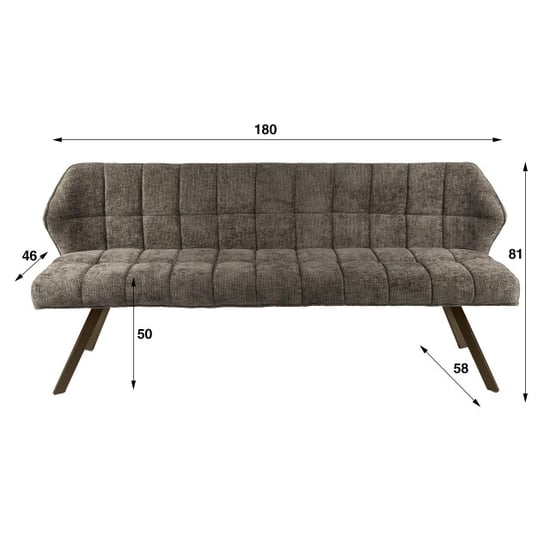 Hoyz eetkamerbanken raster - 58x180x81 cm - Image 2