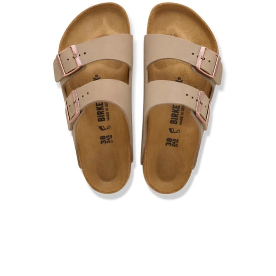 Arizona Arizona Geoliede Nubuck Leren Sandalen in Saliegroen - Image 6