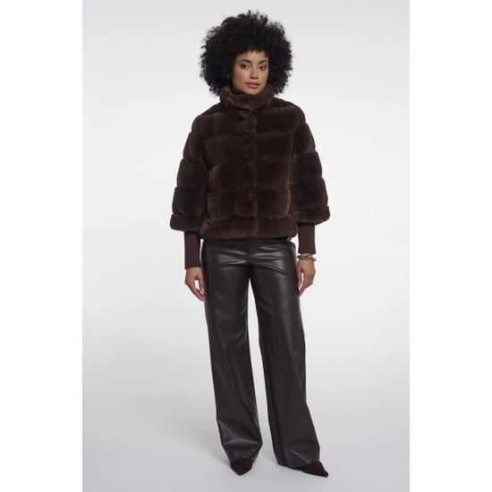 Rino & Pelle Feline.7002611 rino en pelle jacket with rib cuffs coffee roast - Image 4