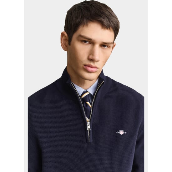 Half Zip in Navy - Image 4